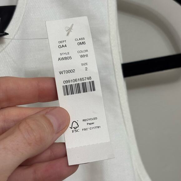 NWT J. Crew A-line Midi Dress in Stretch Linen in White - Size 2 - Picture 5 of 8